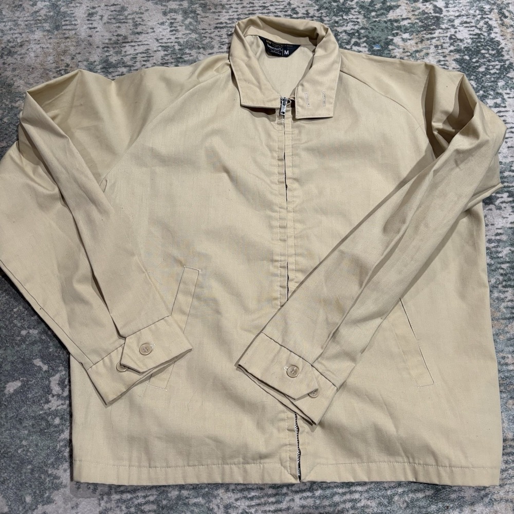 vintage 1970s Towncraft Harrington jacket Medium‎ Dadcore Beige